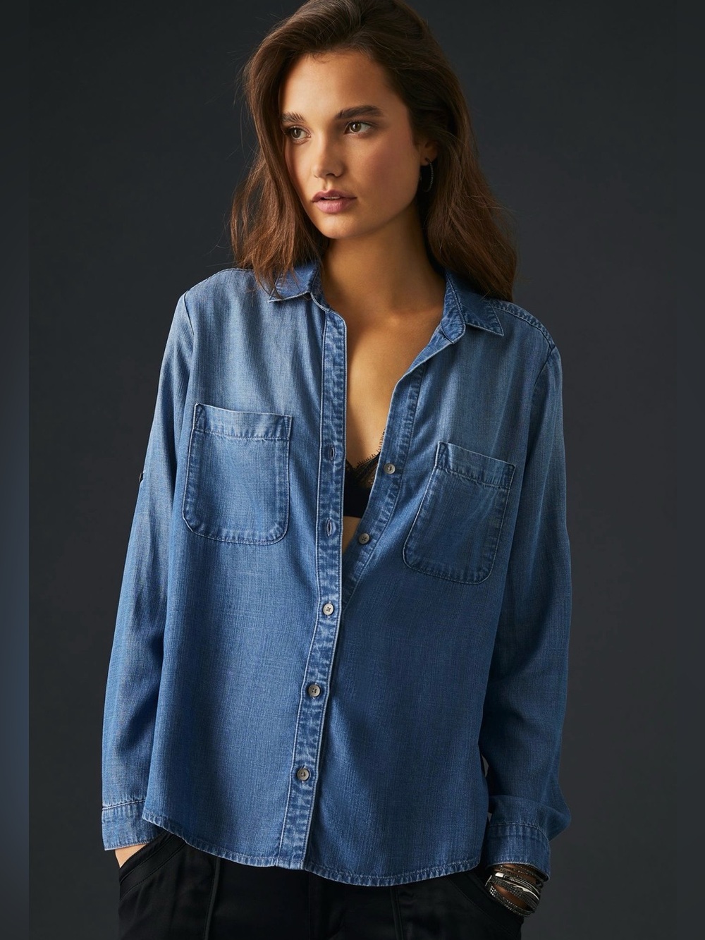 Cloth & Stone by Anthropologie button-down chambray shirt